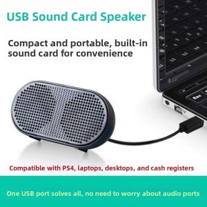 VALER Stereo Sound Mini USB Speaker Powered Speaker Mini Size Multimedia Speaker Portable 3D Sound Portable Loudspeaker Home Office
