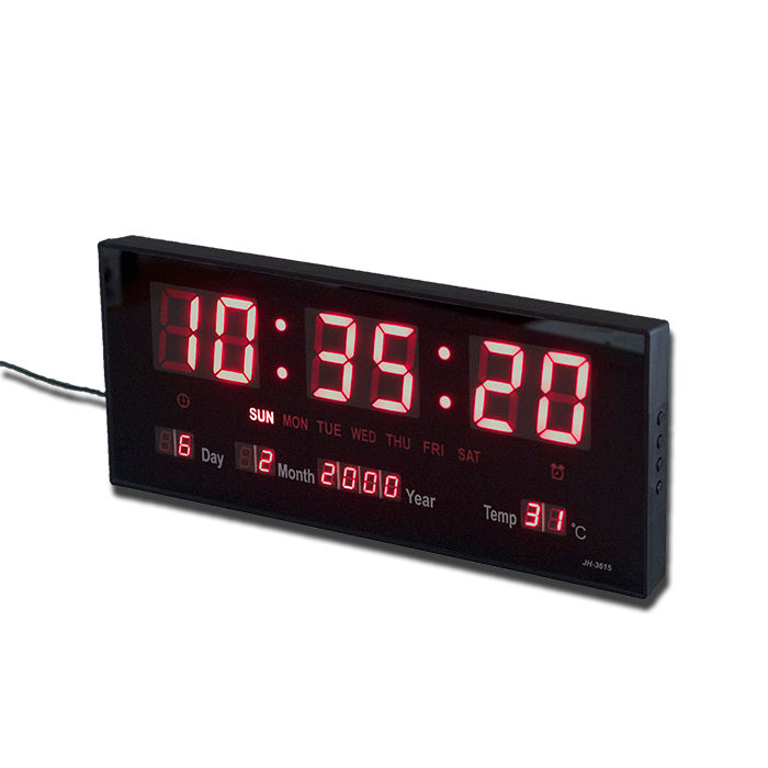 นาฬิกาดิจิตอลLED Number Clock แขวนผนัง รุ่น 3615 ขนาด 36X15CM Lazada