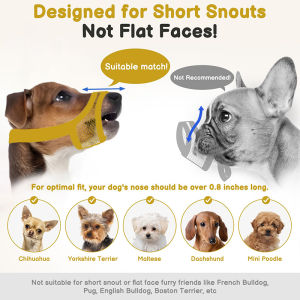 [caichuitan] Mesh Muzzle For Short Snout And Small Medium Dogs Anti-Biting Focus On Brachycephalic Dogs Like Chihuahua Pomeranian