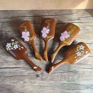 STARGOODS Anti Static Sandalwood Hair Comb Scalp Portable Air Cushion Comb Hair Care Head Blood Circulation Air Bag Massage Comb Curly Hair