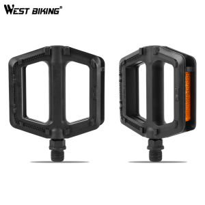 WEST BIKING Bicycle Pedals 1 Pair Durable Portable MTB Bike Bicycle Pedals Nylon Road Bike Lightweight Pedals Cycling Mountain Bike Parts