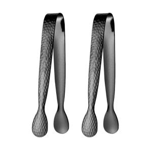 2 cái thép không gỉ khai vị kẹp Đồ gắp đá hoàn hảo để xử lý băng trong nhà bếp và quán cà phê phục vụ công cụ