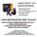 2PCS Led H4 Y7D Mini Projector - Mini Projie H4 Y7 Super Terang 200W LED Lens Original Sangat Terang. 
