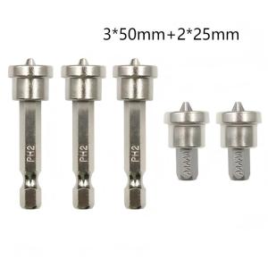 5pcs Pneumatic Drywall Screw Bits Cross Tip Locator Bits for Automatic Screw Gun