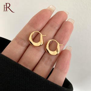 Frascati New Irregular Metal Round Hoop Earrings For Womens Simple Fashion Jewelry Party Exquisite Accessories Earrings