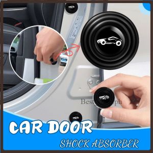 4 PICES Car Door Shock Silent Gasket Shock Damper for Trunk and Front Hood Sound Insulation Pad Shockproof Thickening Cushion Shock Absorbing Gasket