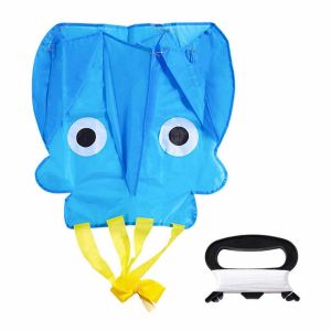 DAWEIF Unique Cartoon Children Kite 100m Handle Line Soft Spring Outing Pocket Kite Funny Lightweight Octopus Kites Outdoor Play Toy