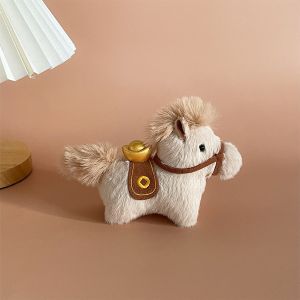 Adorable Horse Plush Mascot Keychain Soft Stuffed Toy Doll 2026 Year of the Horse Ornament