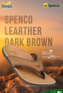 Dép sức khỏe nam Spenco Leather Brown - Dép kẹp quai da ôm vòm chân hỗ trợ giảm mỏi cổ chân gối