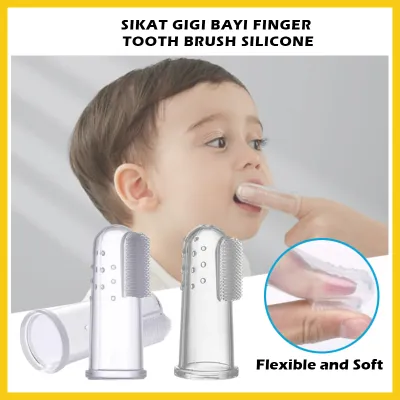 GP Mall - SIKAT GIGI Bayi Finger Tooth Brush Silikon Jari Baby Newborn Lidah Gusi Silicone