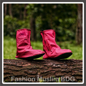 Jas Hujan Gamis Non Zipper Ponco Syari Wanita Dewasa Bahan Parasut Balon Kuat dan Tebal