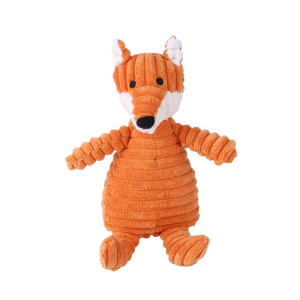 SKISOPGO Pet Dog Plush Animal Chewing Toy Wear-resistant Bite Resistant Squeaky Toys Cute Bear Fox Doll for Dog Puppy Teddy Interactive Toy