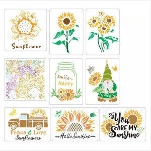 Mẫu tranh rỗng hoa hướng dương vẽ tay graffiti