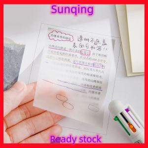 SQ Stationery [Flash Sale] เครื่องเขียนสำหรับนักเรียนออฟฟิศ50แผ่นกระดาษแปะแบบใสสำหรับสัตว์เลี้ยงสร้างสรรค์กระดาษโน้ตมุมมองกันน้ำได้