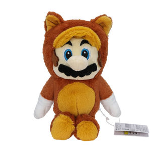New Mario 3d World Plush Doll Pendant Cat Mary Crossdress Raccoon Mario Backpack Keychain
