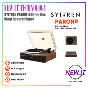 SYITREN Paron II All-In-One Vinyl Record Player Support Bluetooth HiFi RCA Input Carbon Fibre Tonearm