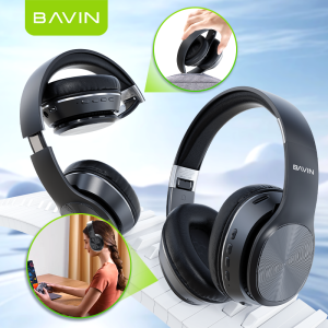 BAVIN BH51 Bluetooth Wireless Earphone Headphone Stereo Sounds w/ Noise Reduction & Built-In Mic Compatible for TF Card