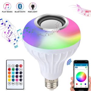 Angelila Bóng Đèn LED Phát Nhạc Đèn Đổi Màu RGB 12W Loa Phát Nhạc Không Dây 4.2 Bóng Đèn Không Dây Thông Minh Đế E26/E27 Có Nhạc Điều Khiển Từ Xa Để Trang Trí Giáng Sinh Sân Khấu Tiệc Tại Nhà