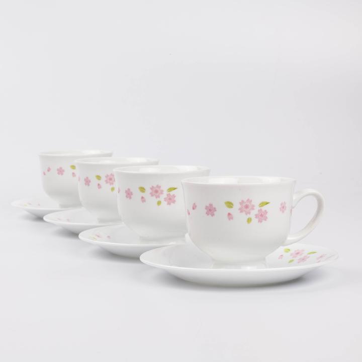 Corelle Pcs Cup Saucer Set Porcelain Cup Households Tea