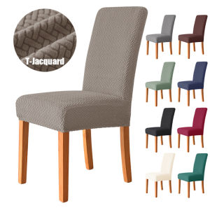 Dining Chair Cover Thick Elastic Jacquard Chair Seat Covers Spandex Slipcovers Banquet Home Decor