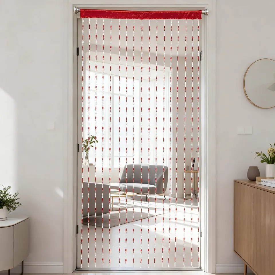 Mieuoy Customizable Door Curtain Pvc Bead Curtain Boho Beaded Door