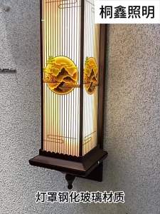 SXH Outdoor wall lamp solar-powered waterproof for courtyard villa entrance exterior wall new Chinese-style Roman pillar wall lamp