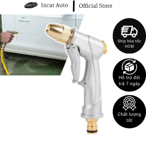 Vòi Xịt Rửa Xe Hơi Ô Tô Hợp Kim Thép Màu Bạc Có Nhiều Chế Độ Dùng Tưới Cây Rửa Nhà Cửa