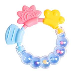FU Mainan gigitan bayi Mainan Rattle Genggam Bayi Gigitan Empeng Buah Plastik Dengan Teether Gelatin Gigitan bayi teether