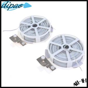 【dipao】 1Pc (50m) White Multi-Function Sturdy Garden Plant Twist Tie with Coated Wire