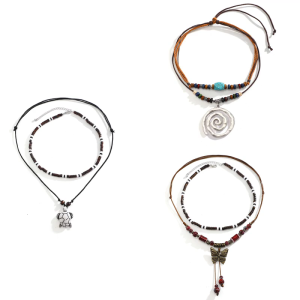 Fashionable Pendant Necklace Set Pendant Charm Neckchain Gift Features Turquoise Beads for Trendy Women