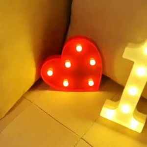 YunMchu. Perwarm 22cm A-Z English Letters Words Symbol Number Lighting Birthday Wedding Party Decoration Festival Warm White LED Night Light Table Lamps