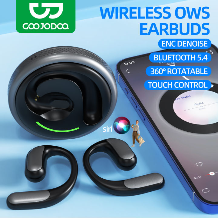 GOOJODOQ OWS Wireless Earphones Bluetooth Mic Earbuds Sport Headphone  for phone Android Lazada PH