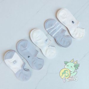 S22A 5Pasang Kaus Kaki Wanita Pendek Hidden Kaos Kaki Hidden Fashion Flat Shoes Import Premium