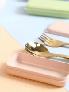 304 bằng thép không gỉ di động Bộ muỗng nĩa để sử dụng nhà Bộ dụng cụ du lịch cho cắm trại dã ngoại trường học sử dụng tại văn phòng Trọng lượng nhẹ Bộ thìa dĩa