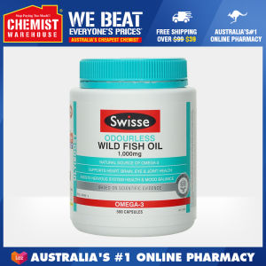 Swisse Ultiboost Fish Oil Odourless Wild Fish Oil 1000mg 500 Capsules Support Heart & Cardiovascular Health Chemist Warehouse Omega 3 Supplements - Lazada