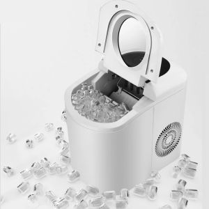Counter top Ice Maker Machine Portable Compact Automatic Making Bullet Ice Cubes 6-8 Min9 pcs Ice Cube For Home Kitchen Office
