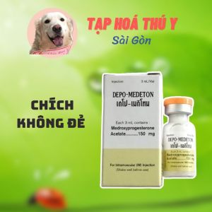 Depo-medeton triệt sản tránh thai chó mèo ( có hộp hoặc không hộp tùy đợt )