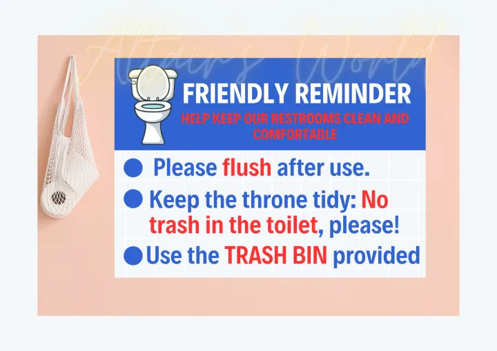 Bathroom - Toilet Signage - Restroom Signage - Bathroom Signage ...