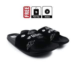 Dilset - Cloud Black | Sandal Slop | Sandal Slide | Sandal Slide Pria | Sandal Murah | Sandal Original