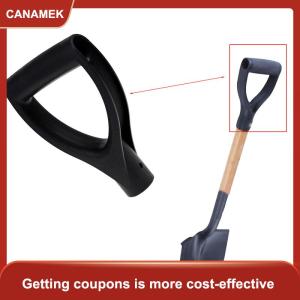 【CANAMEK】 Xẻng xúc tuyết bằng nhựa màu đen loại u xẻng thay thế cán D tay cầm trên sân vườn