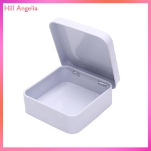 [Hill Angelia] ZHUYUN Mini Kim Loại Thiếc Container Vuông Bản Lề Lật Hộp Thiếc Lưu Trữ Đồ Trang Sức Trường Hợp Đồng Tiền