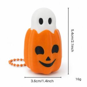 CNIEN8 Sáng tạo Móc khóa Halloween Clicker Hài hước Đồ chơi giảm căng thẳng dây chuyền in 3D Bóng ma Crucible Trang trí Đồ chơi nút bấm giảm căng thẳng Phụ kiện túi xách