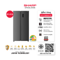 SHARP ตู้เย็น 2 ประตู Inverter 21.1 คิว MEGA Freezer สีเงินเข้ม /สีดำ รุ่น SJ-SBS600P-DK ,SJ-SBS600P-BK. 