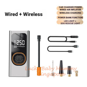 Portable Wireless Air Compressor Pump  Digital Tire Inflator with LED & USBCharge【FireheartWarrior】
