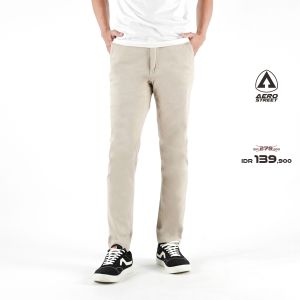 Aerostreet Chinos Panjang Elvano Krem Celana Chino EAAAA