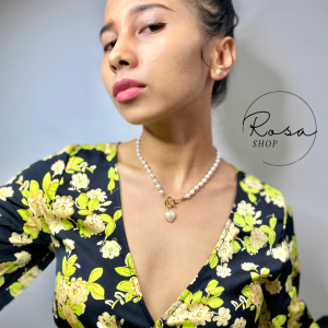 [SG Stock] Rozza Necklace Pearl love Elegant For Woman Casual Party