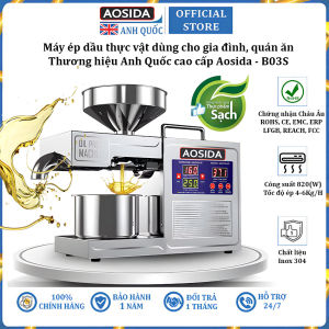 Máy ép dầu thực vật chuyên nghiệp thương hiệu Anh Quốc cao cấp Aosida B03S - Năng suất 4-6kg/giờ - Hàng nhập khẩu