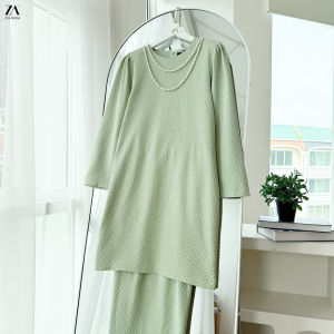 ZOE ARISAH Lunara Kurung Raya 2026 Plain Moden Premium Textured Luxury Baju Raya Muslimah Wanita Labuh Elegant Murah ZOE ARISSA