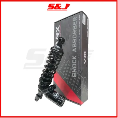 VRX VARIO 125 150 160 BEAT V2 330MM REAR ABSORBER REBOUND ADJUSABLE FULL BLACK SHOCK ABSORBER