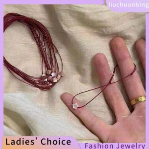 [COD] liuchuanbing Jewellery Lucky Red Rope Pink Pentagram Bracelets For Women Friendship Adjustable Star Hand Chain Fashion Jewelry Gifts Accessories